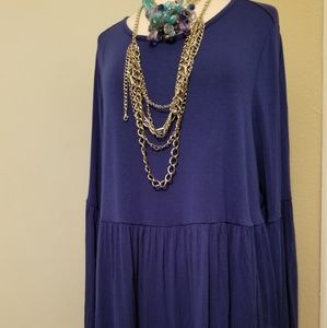 JOSEPH A. WOMAN Casual Plus Size 2X Shirred Bell S